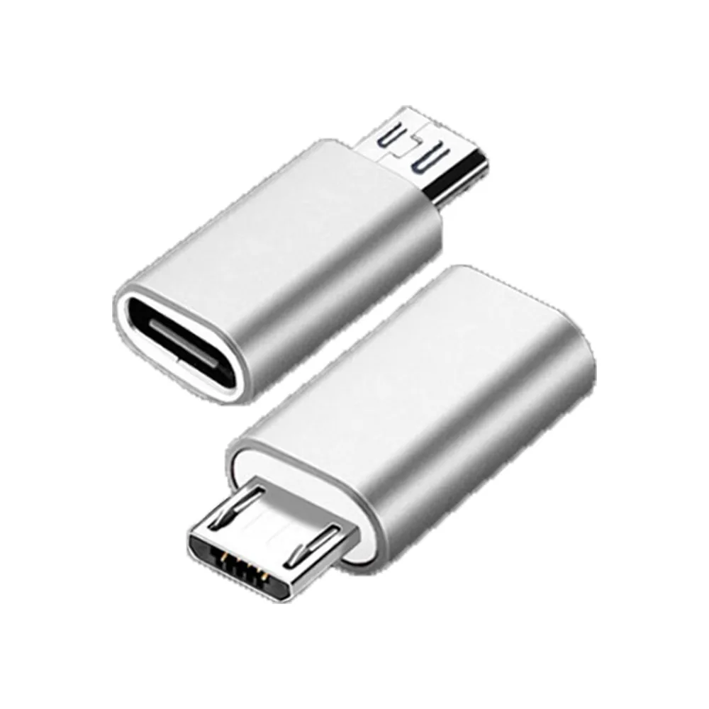 【百寶屋】USB 3.1 Type-c母 轉 MicroUSB公 OTG鋁合金轉接頭 銀