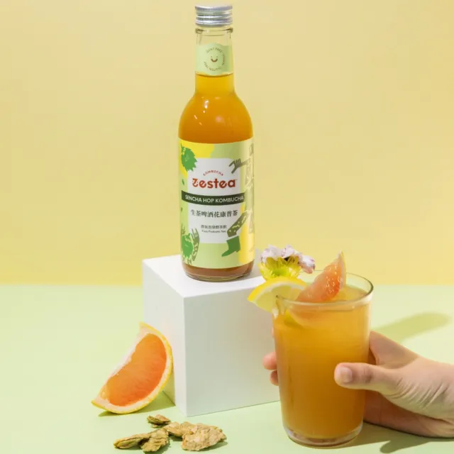 【Zestea Kombucha】生茶啤酒花康普茶 300ML*12瓶(無添加、富含益生菌)