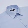 【ROBERTA 諾貝達】商務襯衫 進口素材  修身版 滑順細緻短袖襯衫(藍)