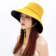 【樂適多】雙色雙面可配戴遮陽帽(防曬帽 漁夫帽 附防風繩 SGC2l)