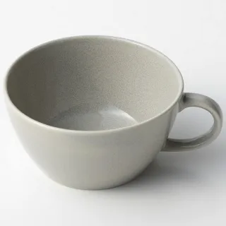 【NITORI 宜得利家居】日本製 超輕量湯杯 銀灰釉 320ML(湯杯 日本製 超輕量 銀灰釉)