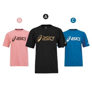 【asics 亞瑟士】男運動排汗短袖T恤-臺灣製 上衣 慢跑 LOGO 亞瑟士 黑金(K31415-90A K31415-15 K31415-43)