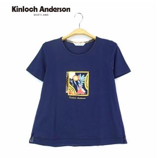 【Kinloch Anderson】圓領前印花上衣 金安德森女裝(藏青)