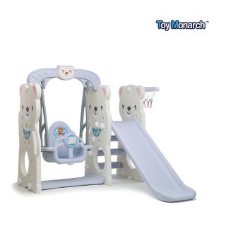 【韓國TOY MONARCH】小熊造型多功能可調式鞦韆溜滑梯 CHD-161