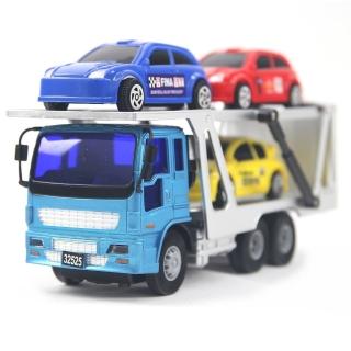 【寶盟】模擬磨輪動力車系列(拖車加三臺跑車組合)