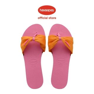 【havaianas 哈瓦仕】平底涼鞋 女鞋 拖鞋 巴西 You St Tropez Basic 桃橘 4146086-0129W(哈瓦士)