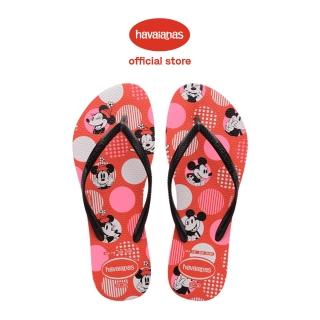 【havaianas 哈瓦仕】拖鞋 女鞋 夾腳拖 米妮 巴西 Slim Disney 紅/黑 4141203-9644W(哈瓦士)