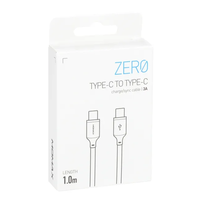 【Momax】ZERO USB-C to USB-C 傳輸線 1M(2色)