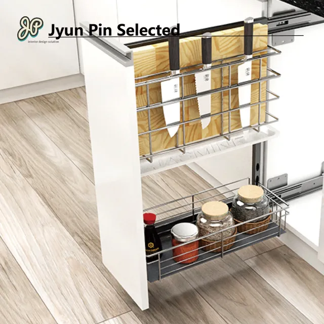 【Jyun Pin 駿品裝修】嚴選 JAS砧板刀架-線籃款 FA230JLB(適用櫃體 300)