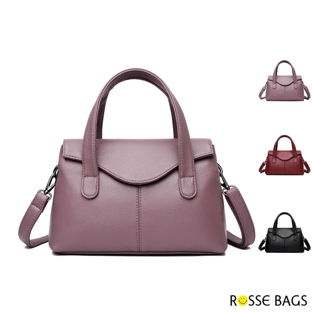 Rosse Bags 經典時尚條紋掛飾大容量肩背托特包(現+