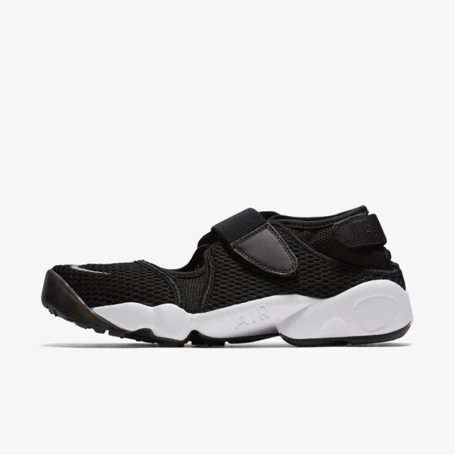 NIKE 耐吉 Nike Wmns Air Rift Br 女鞋 運動 休閒 忍者鞋 魔鬼氈 涼鞋 黑 白(848386-001)