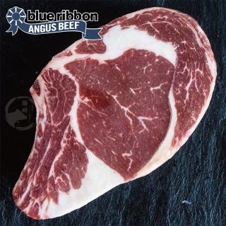 【勝崎生鮮】美國藍絲帶極黑帶骨OP肋眼牛排4片組(230公克±10% / 1片)
