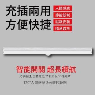 【禾統】210mm磁吸感應燈(人體感應燈 生日禮物 LED 夜燈 暖光 白光 USB充電 光控智能燈)