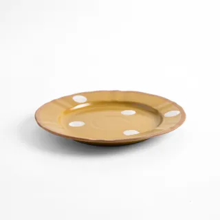【HOLA】芸點陶瓷8.5寸平盤 黃