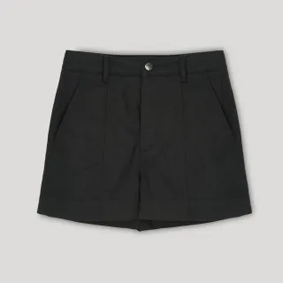 【Roots】Roots 女裝- 摩登週間系列 車線造型高腰短褲(黑色)