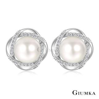 【GIUMKA】珍珠耳環．交換禮物．花朵．夾式