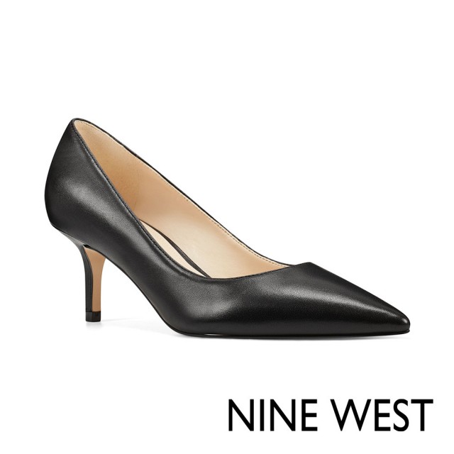 【NINE WEST官方直營】ARLENE小羊皮純色尖頭高跟鞋-黑色