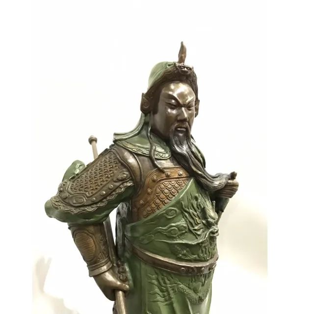 【薪傳獎銅雕大師-蕭啟郎】王者風範 武財神 關公(武聖關公/絕版/售完斷貨/經典鉅作/招財)