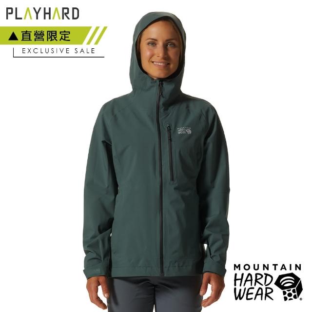 【Mountain Hardwear】Stretch Ozonic Jacket W 輕量彈性防水連帽外套 女款 深雲杉綠 #1985721