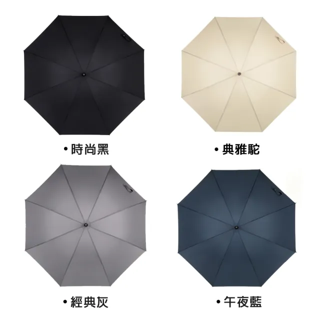 【PARACHASE】實木彎柄 加大 雙人 長柄 雨傘 長傘 自動傘 紳士傘 商務傘(經典四色任選)