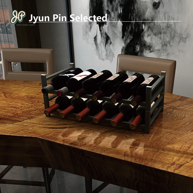 Jyun Pin 駿品裝修 嚴選紅酒架 金屬材質 可堆疊(儲藏數量 12瓶 6/6)