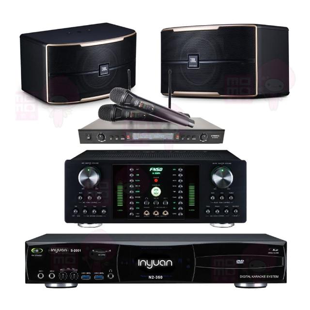 【音圓】S-2001 N2-350+FNSD A-300N+SR-889PRO+JBL Pasion 8(點歌機4TB+擴大機+無線麥克風+喇叭)