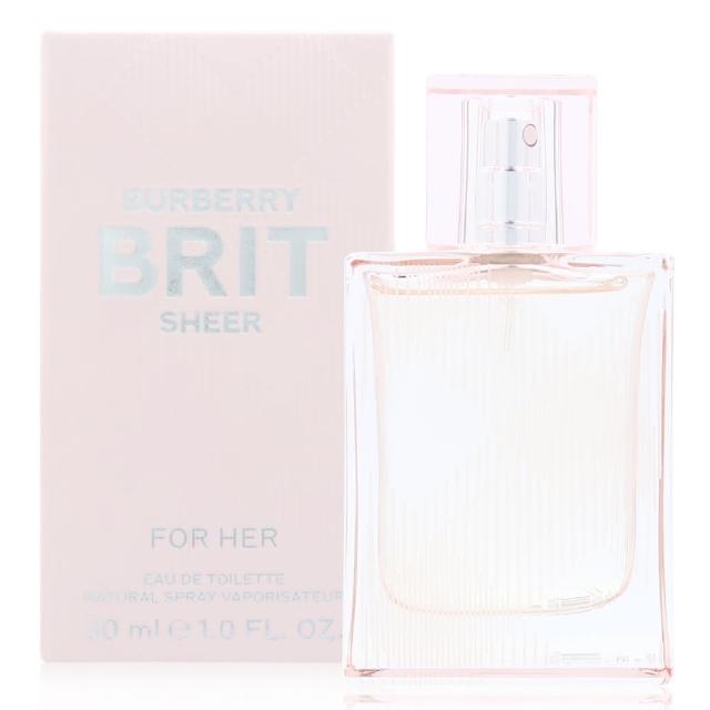 【BURBERRY 巴寶莉】Brit Sheer 粉紅風格女性淡香水 EDT 30ml(新版 平行輸入)