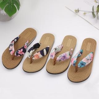 【333 家居鞋館】輕鬆花調織帶無痛夾腳女拖鞋(4色)