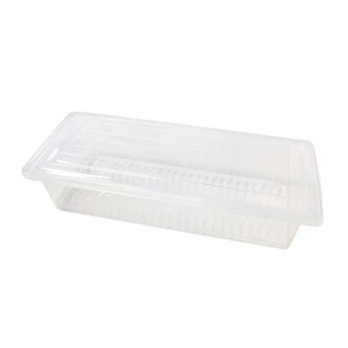 【PS Mall】透明塑料盒 餐具收納盒 小號 透明瀝水保鮮盒 2入(J3117)