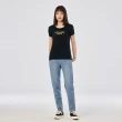 【Lee 官方旗艦】女裝 短袖T恤 / 多彩框邊 氣質黑 標準版型 / X-LINE 系列(LL220026K11)