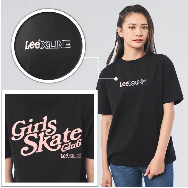 【Lee 官方旗艦】女裝 短袖T恤 / GIRL SKATE 共2色 Boyfriend版型(LL22003097W / LL220030K11)