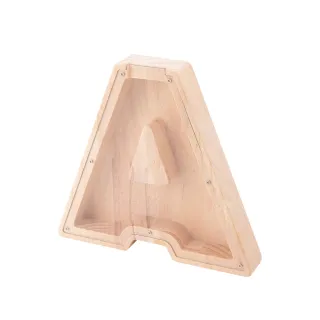 【BLS】簡約風創意木質字母存錢筒(A-Z/儲錢罐/透明存錢筒/小費箱/交換禮物)