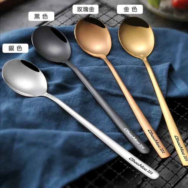 瑞典廚房】加厚304不鏽鋼湯匙點心匙甜點匙飯匙餐具L號(長20.5cm 2入組