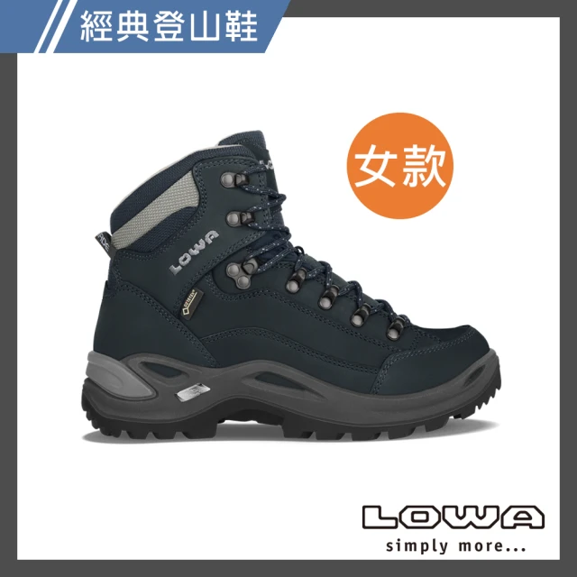 【LOWA】女 中筒多功能健行鞋 海軍藍/灰 RENEGADE GTX MID Ws(LW320945-6930/防水登山鞋)