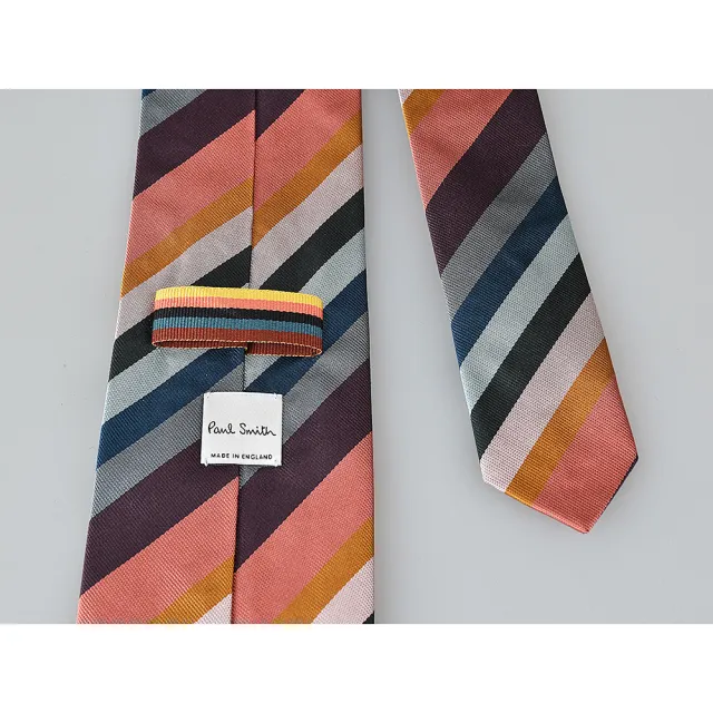 【Paul Smith】PAUL SMITH Artist Stripe藝術家條紋緹花設計真絲領帶(多色)