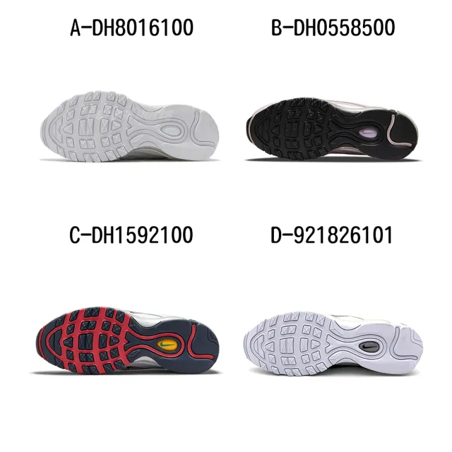 【NIKE 耐吉】慢跑鞋 運動鞋 NIKE AIR MAX 97 女 A-DH8016100 B-DH0558500 精選四款