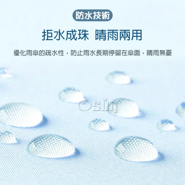【Osun】天藍色圓型口袋折疊純色防曬迷你防紫外線晴雨傘陽傘(CE453)