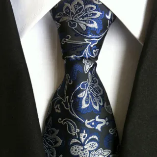 【THE GENTRY 紳】經典紳士商務休閒男性領帶-盒裝-送禮、禮物(藍色花紋款)