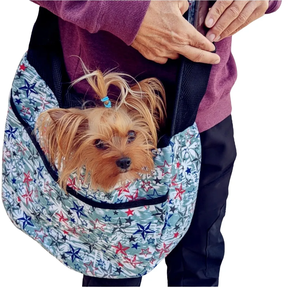 【May shop】寵物外出背包 貓狗便攜式袋鼠包帆布包