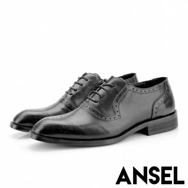 Pelutini 經典壓線翼紋雕花綁帶德比鞋 深棕色(311