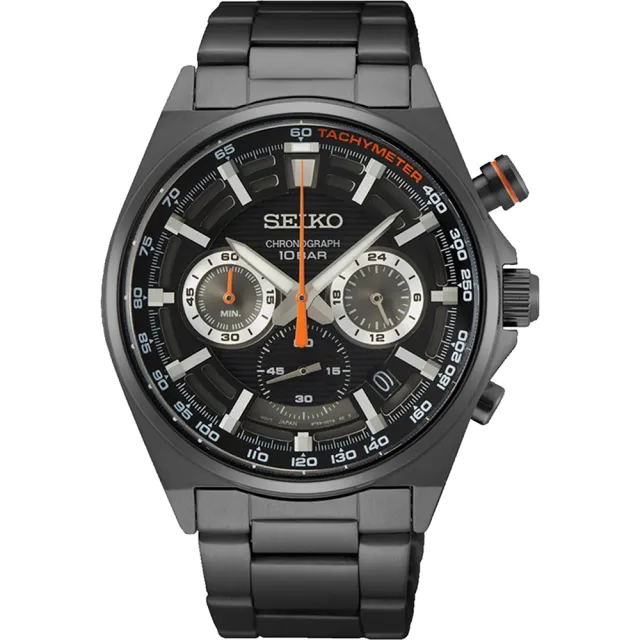 【SEIKO 精工】CS 經典三眼賽車不鏽鋼男腕錶-41mm(多款可選 均一價)