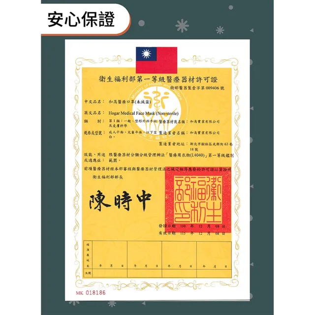 【和高】台灣製 成人平面多色醫用口罩-100入(送口罩支撐架 酒精噴霧筆)
