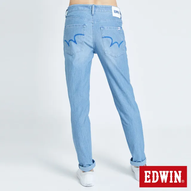 【EDWIN】男裝 大尺碼-JERSEYS迦績EJ6超彈EDGE錐形牛仔褲(重漂藍)