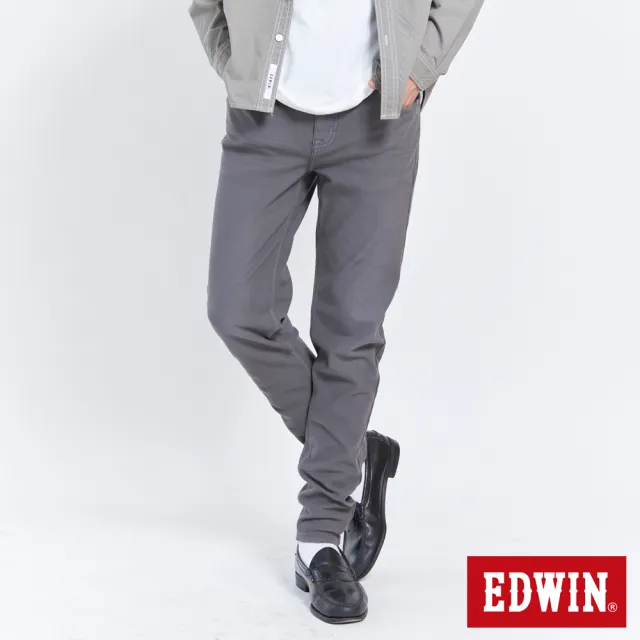 【EDWIN】男裝 JERSEY迦績EJ6透氣錐型褲(灰色)