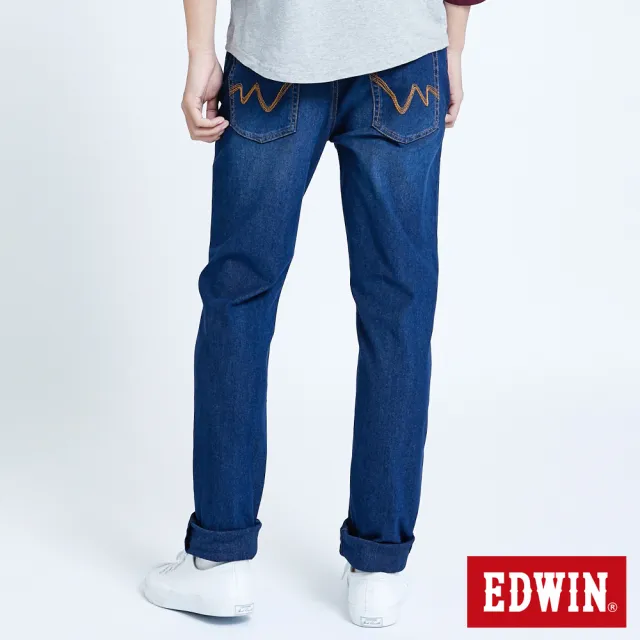 【EDWIN】男裝 JERSEYS迦績EJ7 透氣中腰錐型伸縮AB牛仔褲(原藍磨)