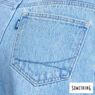 【SOMETHING】女裝 NEO FIT一片式牛仔長裙(中古藍)