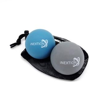 【INEXTION】Therapy Balls 筋膜按摩療癒球 2入組 - 淺藍+天灰(50D+65D 天然橡膠按摩球 臺灣製)