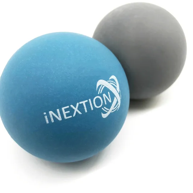 【INEXTION】Therapy Balls 筋膜按摩療癒球 2入組 - 淺藍+天灰(50D+65D 天然橡膠按摩球 台灣製)