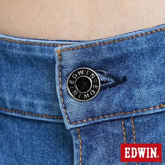 【EDWIN】男裝 JERSEYS迦績EJ7透氣錐形AB牛仔褲(石洗藍)