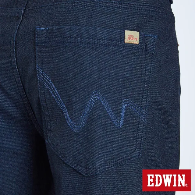 【EDWIN】男裝 JERSEYS迦績EJ7 保暖中腰錐形牛仔褲(原藍磨)